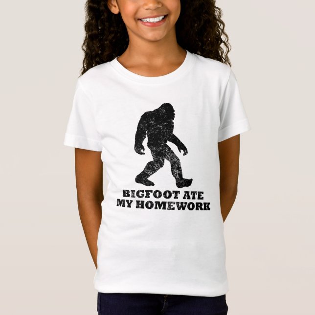 T-Shirt Bigfoot a mangé mon travail (Devant)