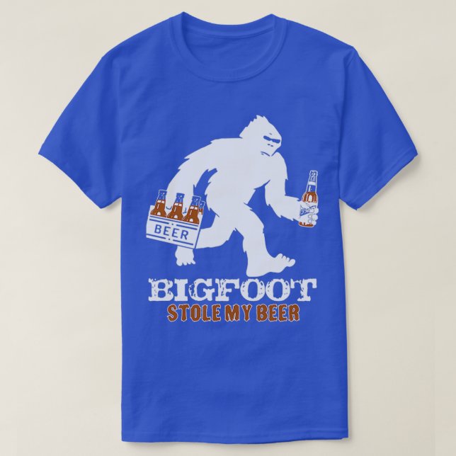 T-shirt bigfoot a volé ma bière sasquatch yeti campings ou (Design devant)