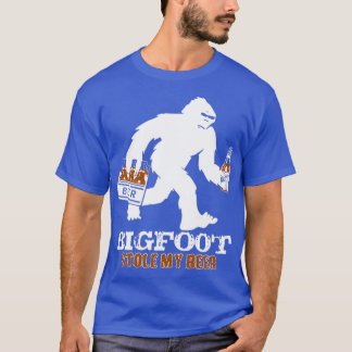 T-shirt bigfoot a volé ma bière sasquatch yeti campings ou