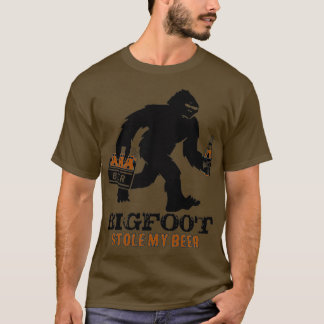 T-shirt bigfoot a volé ma bière sasquatch yeti campings ou