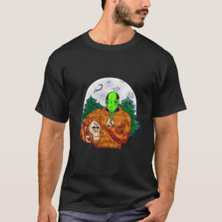 T-shirt Bigfoot Alien Face Sasquatch Ufo Believers
