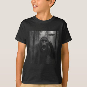 T-shirt Bigfoot Alien Ufo Selfie Drôle Sasquatch Meme Homm