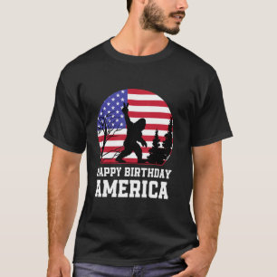 T-shirt Bigfoot America Rock sur le drapeau américain Patr