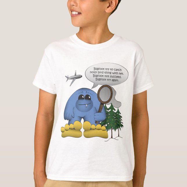 T-shirt Bigfoot attrape plan avec Net (Devant)