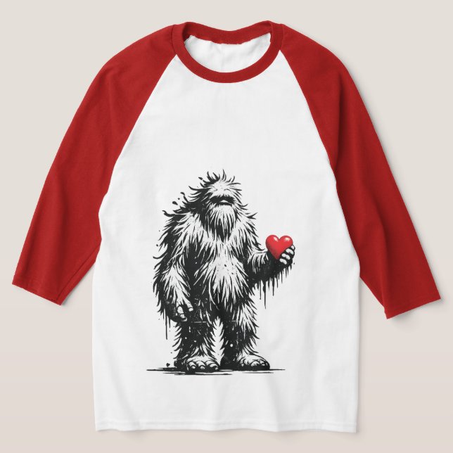 T-shirt Bigfoot au cœur (Poser)