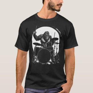T-shirt Bigfoot batteur jouant de la batterie Sasquatch dr