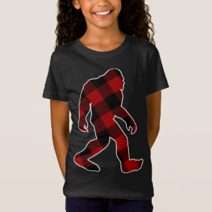 T-Shirt Bigfoot Buffalo Plaid Noël