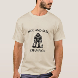 T-shirt Bigfoot Cacher et chercher Champion drôle plaisant