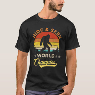 T-shirt Bigfoot Cacher Et Chercher Champion Du Monde Sasqu