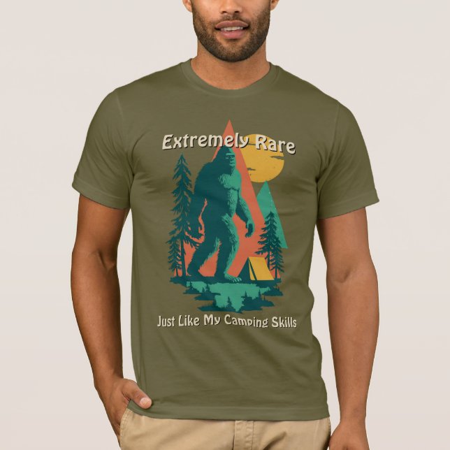 T-shirt BigFoot Camping Forest Mountains Funny Custom (Devant)