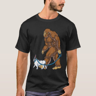 T-shirt Bigfoot Chien Marcher Français Chien Chien à Balle