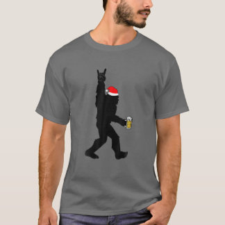 T-shirt Bigfoot Christmas Rock Père Noël Bigfoot Sasquat