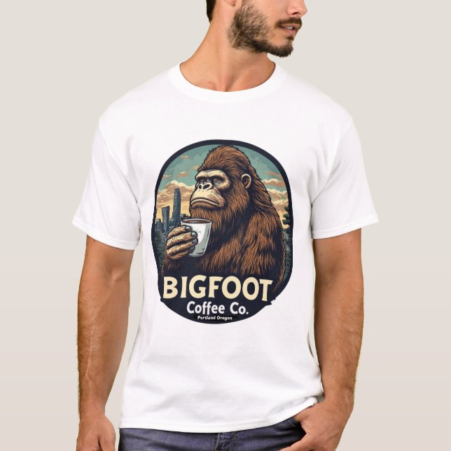 T-shirt Bigfoot Coffee Co. Portland Oregon (Devant)