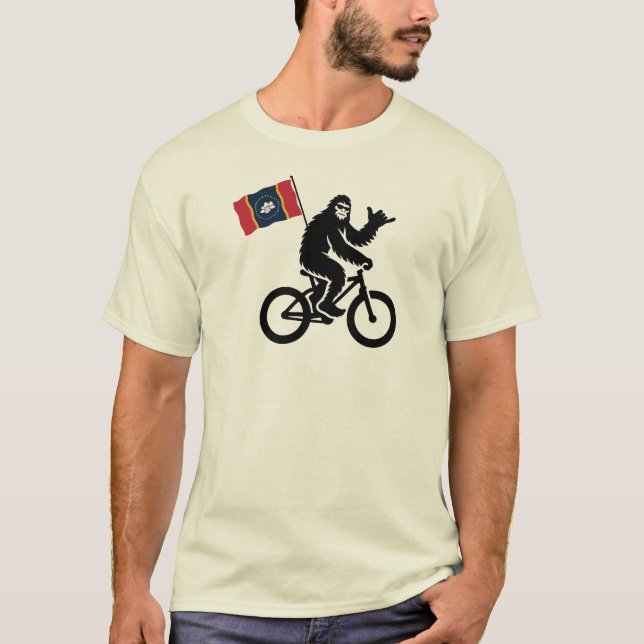 T-shirt Bigfoot Cycling Mississippi Flag (Devant)