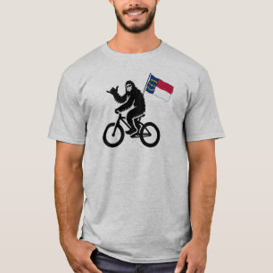 T-shirt Bigfoot Cyclisme Drapeau de Caroline du Nord