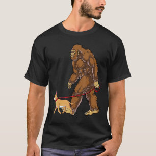 T-shirt Bigfoot Dog Walk Chihuahua Drôle Amateurs de sasqu