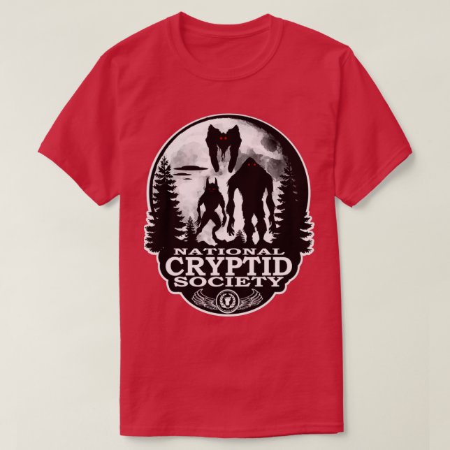 T-shirt Bigfoot, Dogman, Mothman, OVNI Cryptid National So (Design devant)