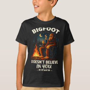 T-shirt Bigfoot drôle pour hommes et femmes de camping ran