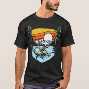 T-shirt Bigfoot équitation Nessie Montagnes Arbres Drôle 8