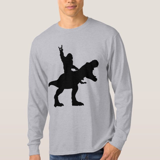 T-shirt Bigfoot équitation T-Rex (Devant)