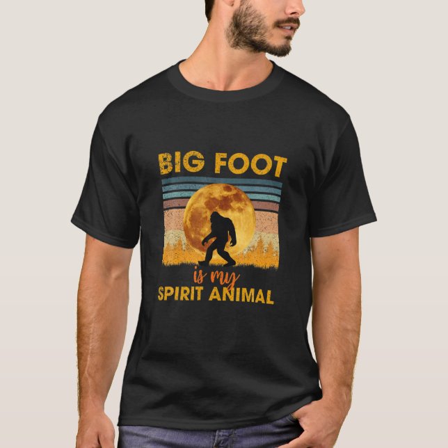 T-shirt Bigfoot Est Mon Esprit Animal Drôle Sasquatch Retr (Devant)