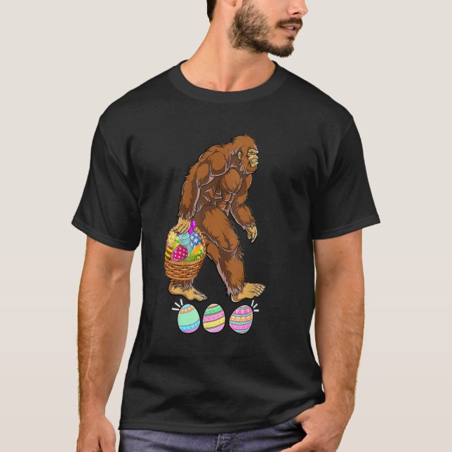 T-shirt Bigfoot ester oeuf Pâques hommes de jour Amour Sas (Devant)