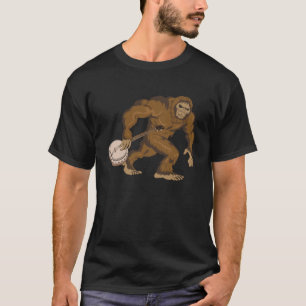 T-shirt Bigfoot et banjo - silhouette rétro Blueg de