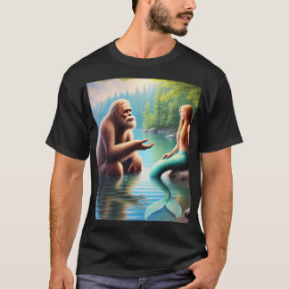 T-shirt Bigfoot et sirène - des amis pour toujours