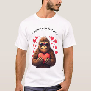 T-shirt Bigfoot et Valentines personnalisables