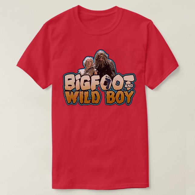 T-shirt Bigfoot et Wild Boy en détresse (Design devant)