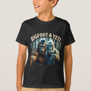 T-shirt Bigfoot et yeti selfie cryptide chasseur de squatc