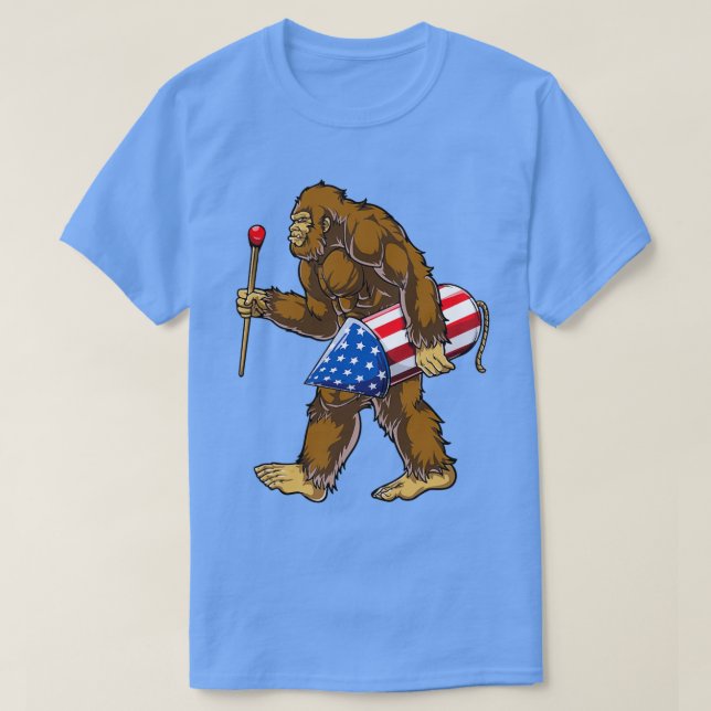 T-shirt Bigfoot Fireworks T 4 juillet Enfants Garçons Sasq (Design devant)