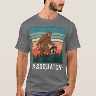 T-shirt Bigfoot Fishing Funny Sasquatch et Fish Night Fis