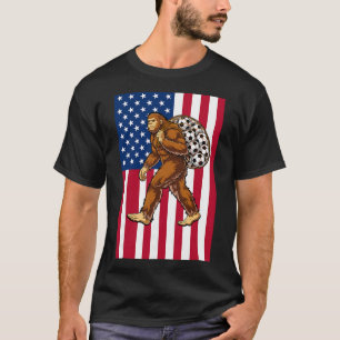 T-shirt Bigfoot Football Drapeau Usa Drôle de Sasquatch Pa