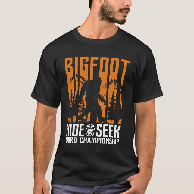 T-shirt BIGFOOT Funny cache n chercher (Devant)