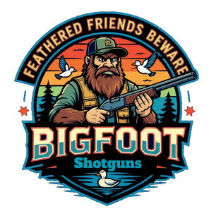 T-shirt Bigfoot Fusils à pompe Attention amis à plumes