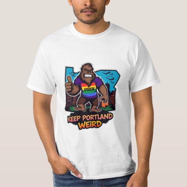 T-shirt Bigfoot Garde Portland Bizarre (Devant)