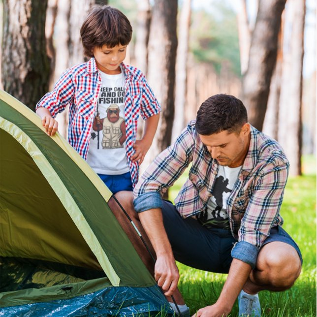 T-shirt Bigfoot Gardez Le Calme Et Allez Pêcher Drôle (Créateur téléchargé)