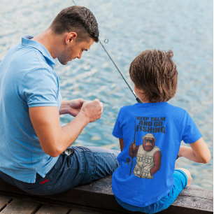 T-shirt Bigfoot Gardez Votre Sang-Froid Et Allez à La Pêch