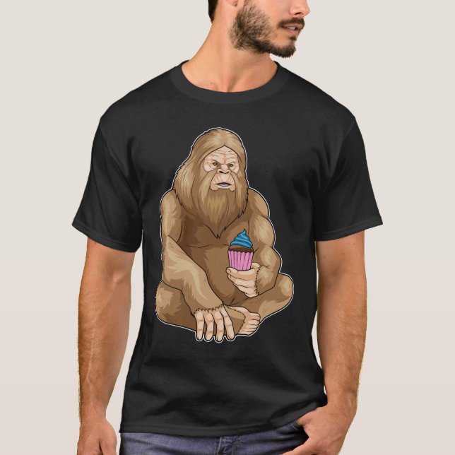 T-shirt Bigfoot Halloween Cupcake (Devant)
