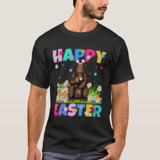 T-shirt Bigfoot Happy Bunny de Pâques Bigfoot dimanche de