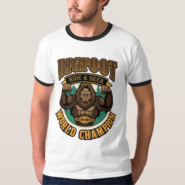 T-shirt Bigfoot Hide & Seek Champion Homme Ringer (Devant)