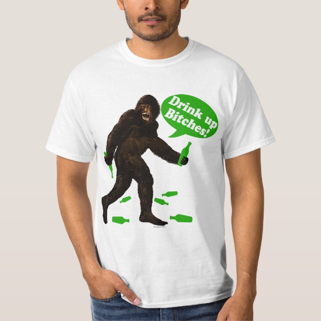 T-shirt Bigfoot ivre (Devant)