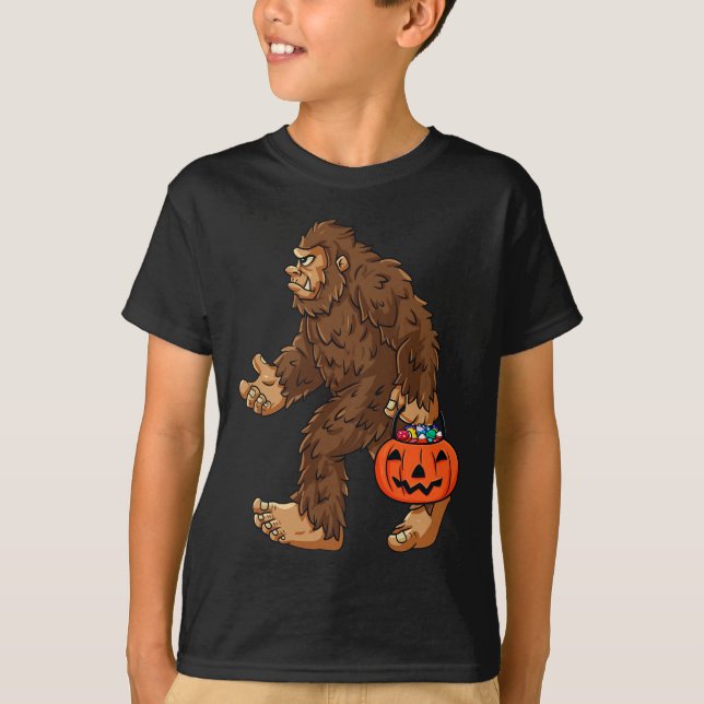 T-shirt Bigfoot Jack-o'-lantern Fun Halloween Garçons Enfa (Devant)