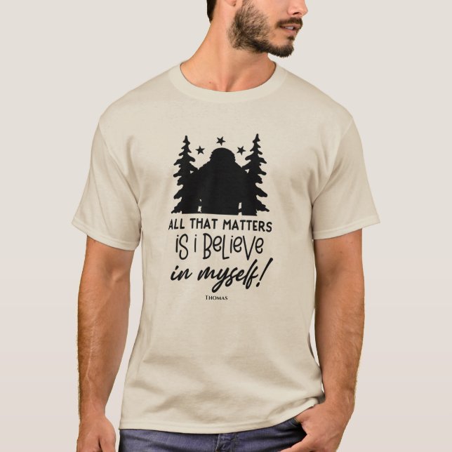 T-shirt Bigfoot je crois en moi (Devant)