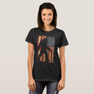 T-shirt Bigfoot je crois Sasquatch Patriot drapeau américa