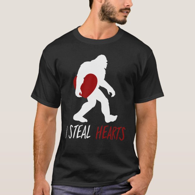 T-shirt bigfoot je vole les coeurs (Devant)
