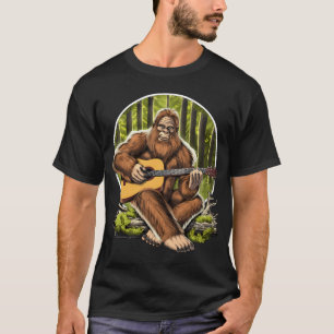 T-shirt Bigfoot jouant de la guitare acoustique