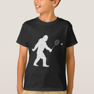 T-shirt Bigfoot Jouer Volant de badminton drôle Badminton