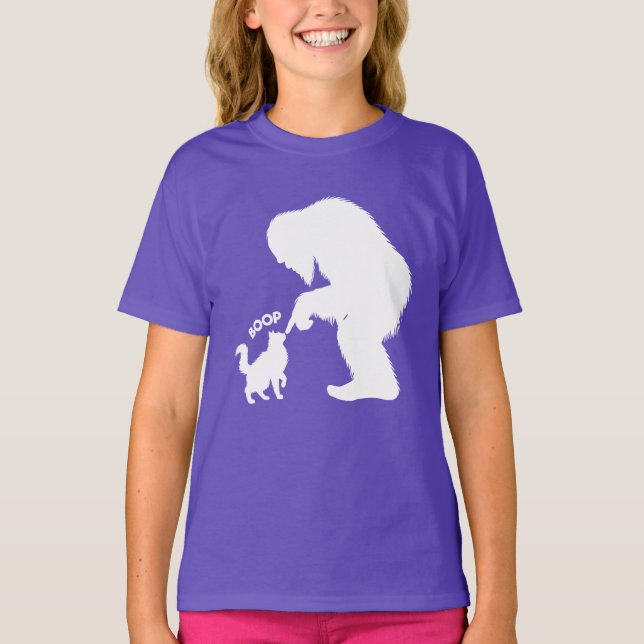 T-shirt Bigfoot Joueuse Chat à Poils Longs Boop (Devant)
